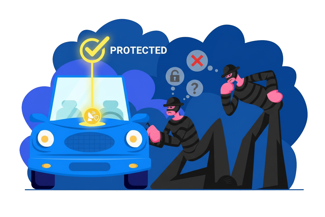 نظام آلي لحماية السيارة من السرقة في المغرب - Protocole Anti-vol GPS